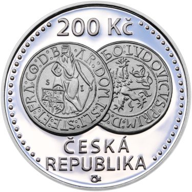 Náhled Reverzní strany - 2020 Proof - 200 Kč Zahájení ražby jáchymovských tolarů