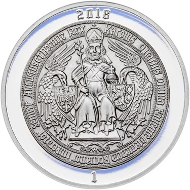 Náhled Reverzní strany - 2018 - Proof - Karel IV - 1 dukát Ag