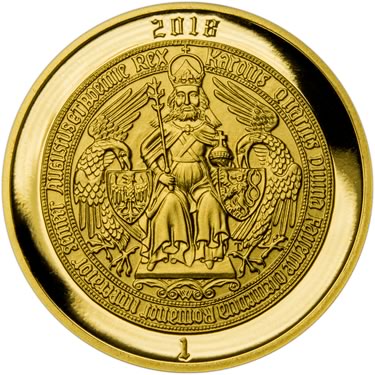 Náhled Reverzní strany - 2018 - Proof - Karel IV - 1 dukát Au