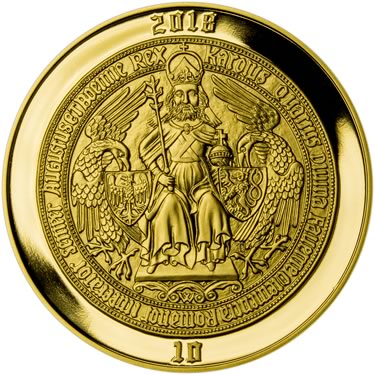 Náhled Reverzní strany - 2018 - Proof - Karel IV - 10 dukát Au