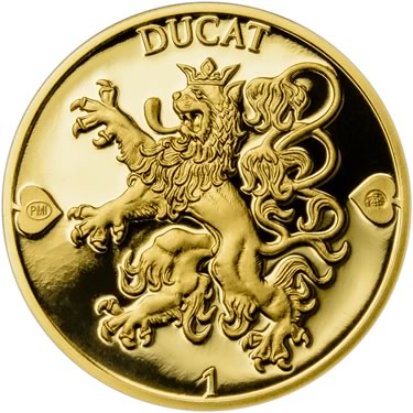 Náhled Averzní strany - 2019 - Proof - Česká heraldika. Lev. - 1 dukát Au