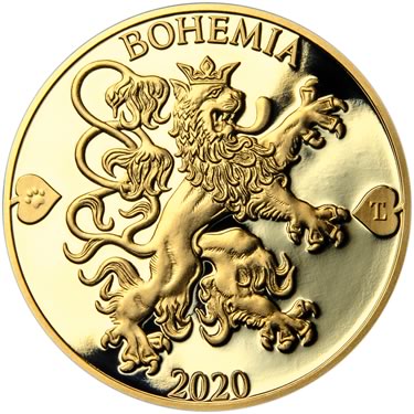 Náhled Reverzní strany - 2020 - Proof  - Česká heraldika. Lev. - 5 dukát Au