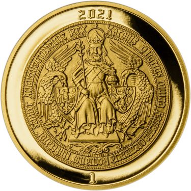 Náhled Reverzní strany - 2021 - Proof - Karel IV - 1 dukát Au