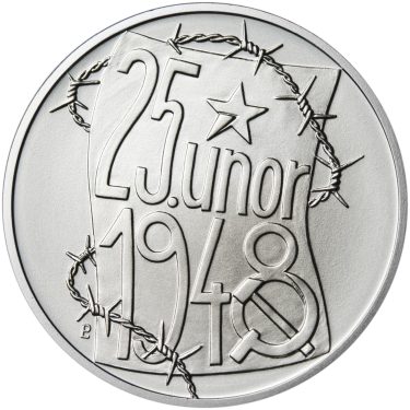 Náhled Averzní strany - Memento 25. února 1948 - komunistický puč v Československu  - 1 Oz stříbro b.k.