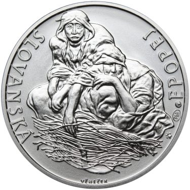 Náhled Reverzní strany - Alfons Mucha - 70 let úmrtí - 1 Oz stříbro b.k.