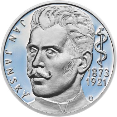 Náhled Averzní strany - Jan Janský - 140. výročí narození Ag proof