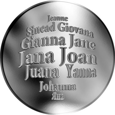 Náhled Averzní strany - Česká jména - Jana - velká stříbrná medaile 1 Oz