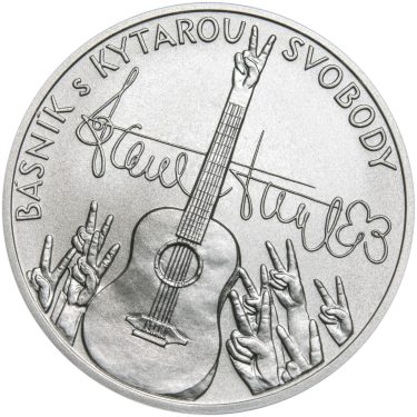 Náhled Reverzní strany - Karel Kryl - 70 - 1 Oz stříbro b.k.