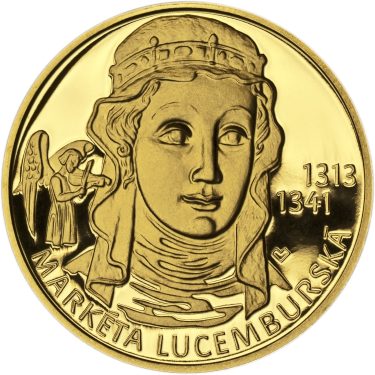 Náhled Averzní strany - Markéta Lucemburská - 700. výročí narození Au proof