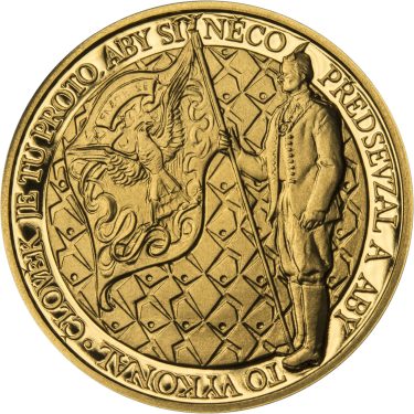 Náhled Reverzní strany - Miroslav Tyrš - 1/2 Oz zlato Proof