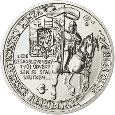 Náhled Reverzní strany - Muži 28. října - stříbro 1 Oz b.k.