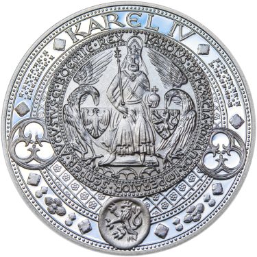 Náhled Averzní strany - Nejkrásnější medailon II. - Královská pečeť - 50 mm Ag Proof