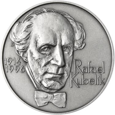 Náhled Averzní strany - Rafael Kubelík - 100. výročí narození stříbro patina