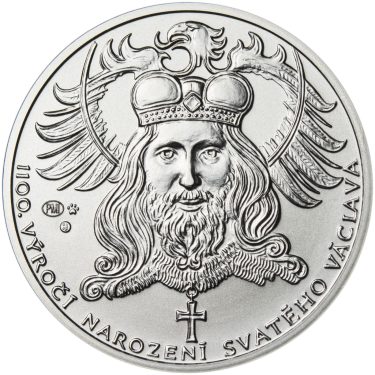 Náhled Averzní strany - 1100. výročí narození sv. Václava - stříbro 1Oz b.k.