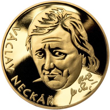 Náhled Averzní strany - Václav Neckář - zlato 1 Oz Proof