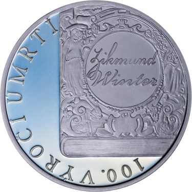 Náhled Reverzní strany - Zikmund Winter - 100. výročí úmrtí Ag proof