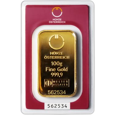 Náhled Averzní strany - Münze Österreich 100 gramů - Investiční zlatý slitek