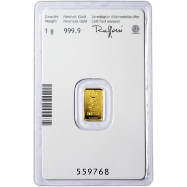 Náhled Reverzní strany - Münze Österreich 1 gram - Investiční zlatý slitek