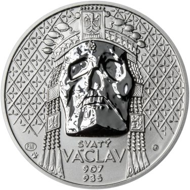 Náhled Averzní strany - Relikvie sv. Václava - vzor 2 - Ag malá REVERSE Proof