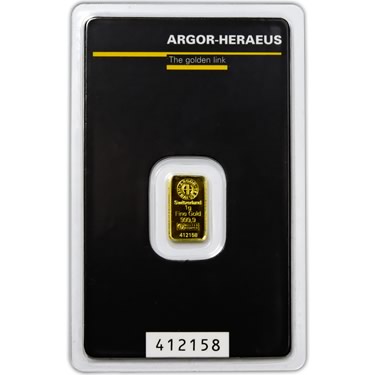 Náhled Averzní strany - Argor Heraeus SA 1 gram - Investiční zlatý slitek